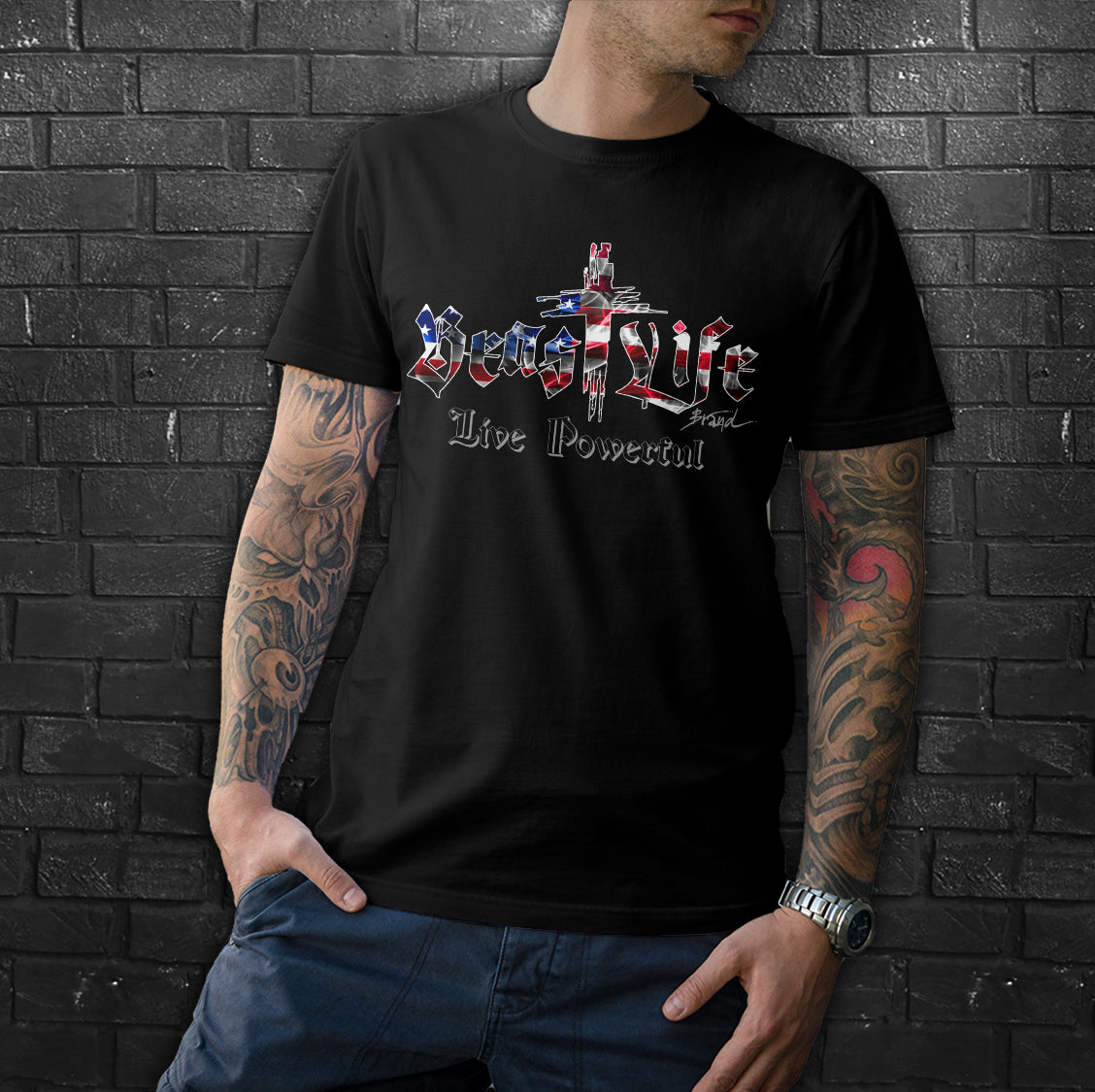 BeastLIFE Patriotic Logo T-Shirt