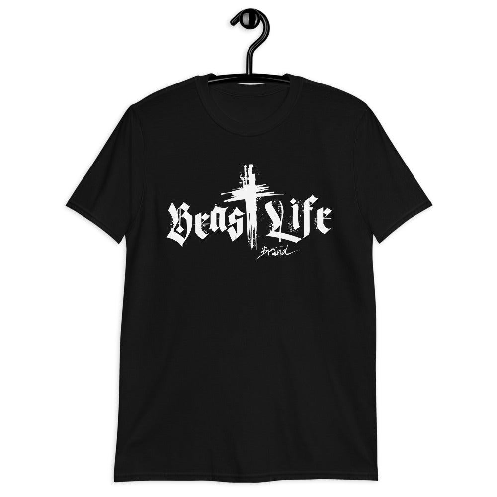 BeastLIFE Brand Classic Cross Logo B&W T-Shirt