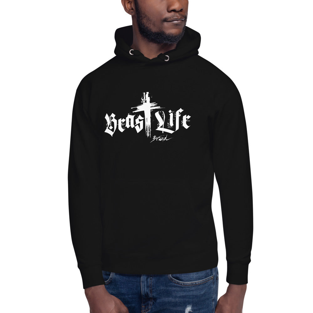 BeastLIFE Logo Premium Hoodie B&W (F&B Graphic)
