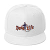 Flat Brim Snapback Hat - White colors / BeastLIFE Logo